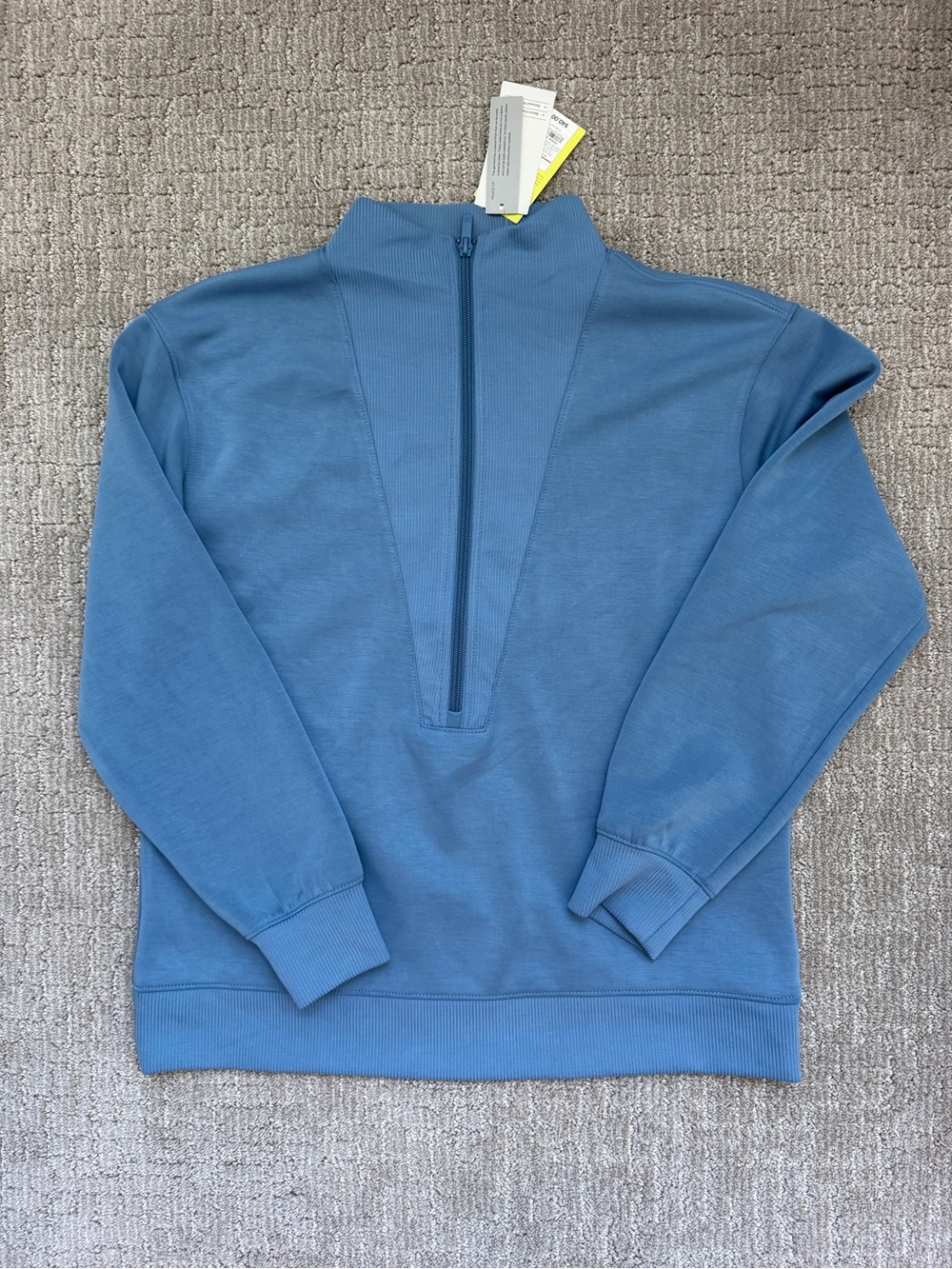 All In Motion Women’s Airy Sleek Blue Half-Zip Pullover Sweater